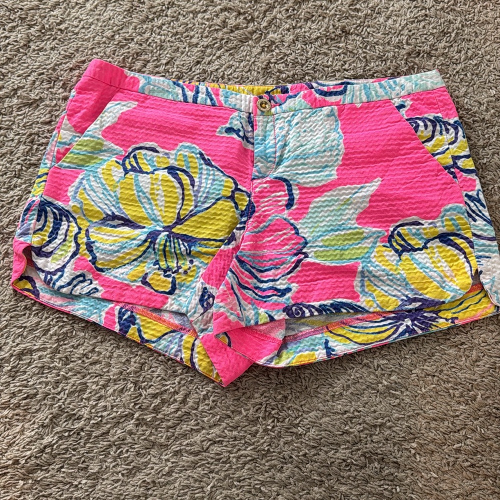 Floral Pink and Yellow Women's Shorts